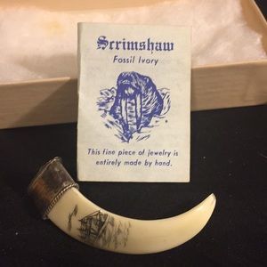 Scrimshaw pendant
